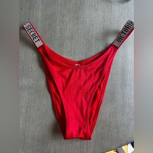 Victoria's Secret Red bikini with Embellished Straps medium